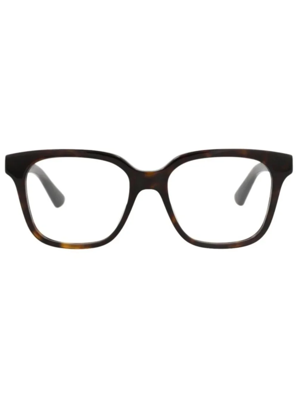 New Gucci Women's Eyeglasses Square Rectangle Recycled Acetate Frame Havana